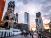 Gedächtniskirche, Upper West und Zoofenster in Berlin im Sonnenuntergang