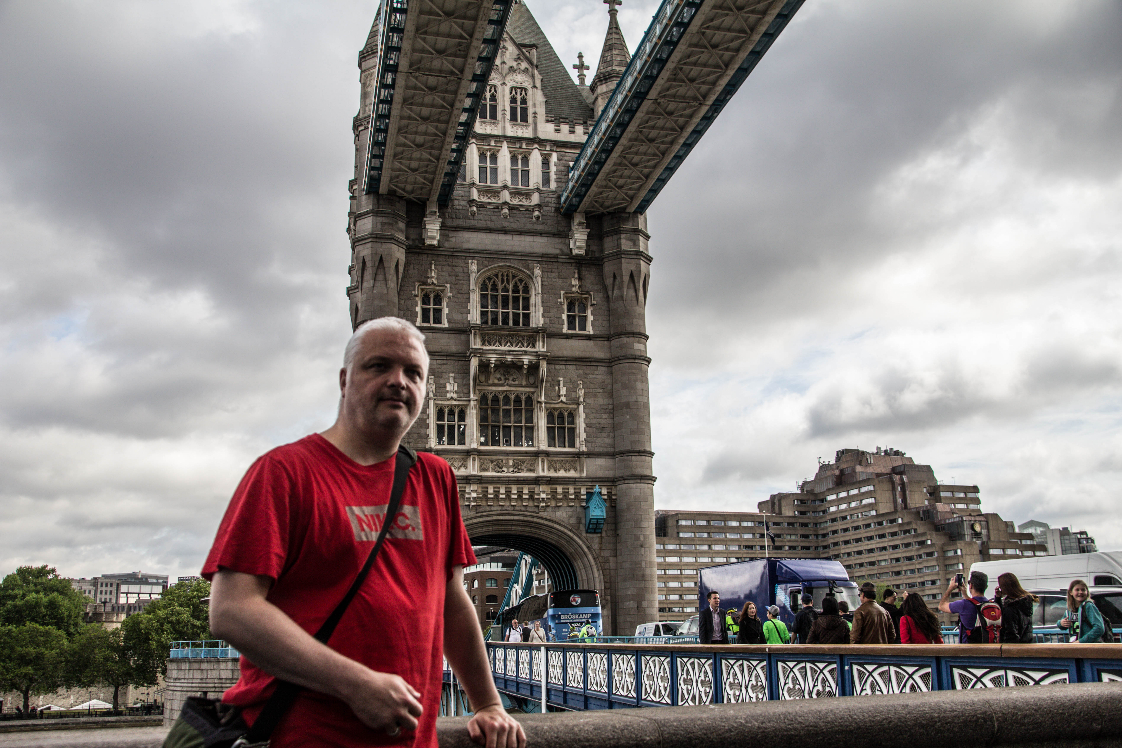 im Mai 2017 auf der Tower Bridge in London