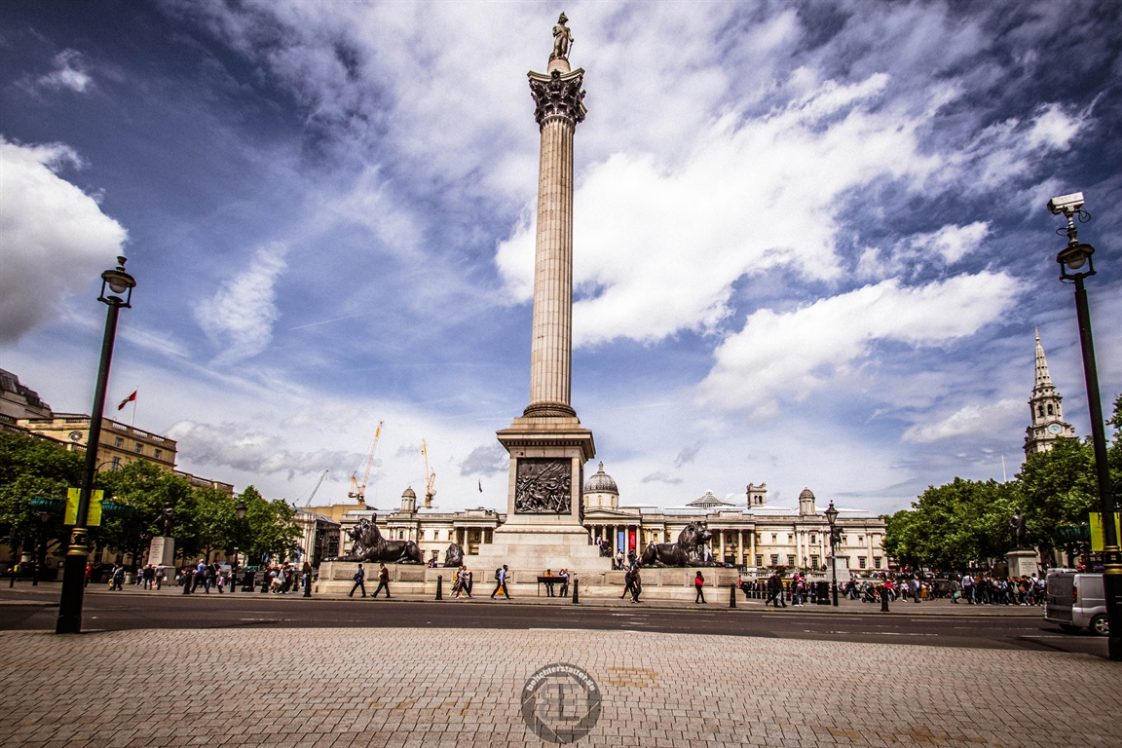 Nelson\'s Column auf dem Trafalgar Square in London