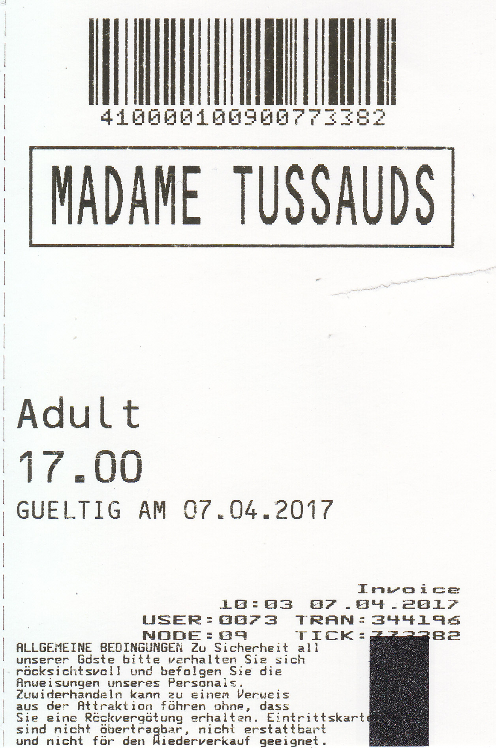Eintrittskarte Madame Tussauds Wien
