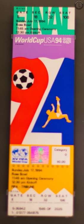 Eintrittskarte des WM-Endspiels 1994 im FIFA World Football Museum in Zürich